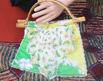 Vintage Handmade Handkerchief Bag