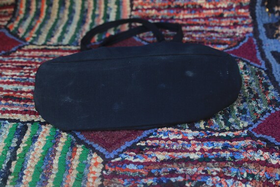 Vintage Black Fabric Graceline Master Purse Bag - image 7