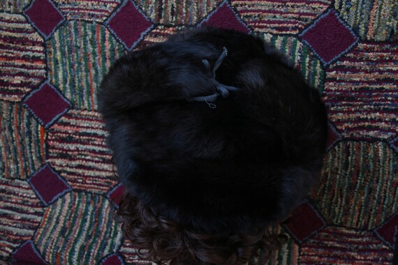 Vintage Black Rabbit Fur Ushanka Hat - image 3