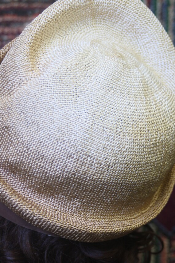 Vintage Straw Crush Hat - image 5