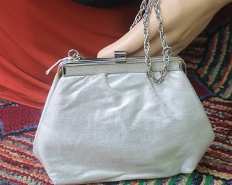 Vintage Silver Evening Shoulder Bag