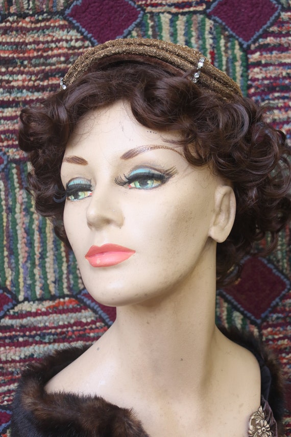 Vintage Tweedy Juliet Clamp Cap Hat