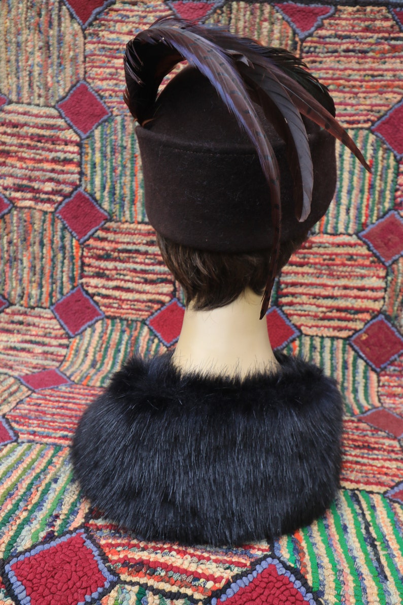 Vintage Brown Bycocket Hat Etsy