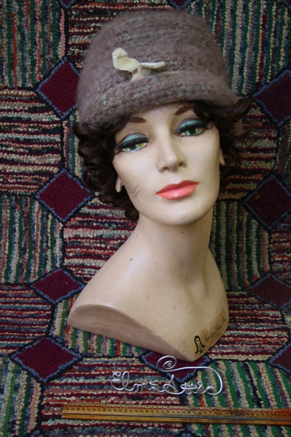 Vintage Knit Doe Brown Hat