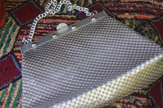 Vintage Whiting and Davis Matte Silver Handbag - image 7