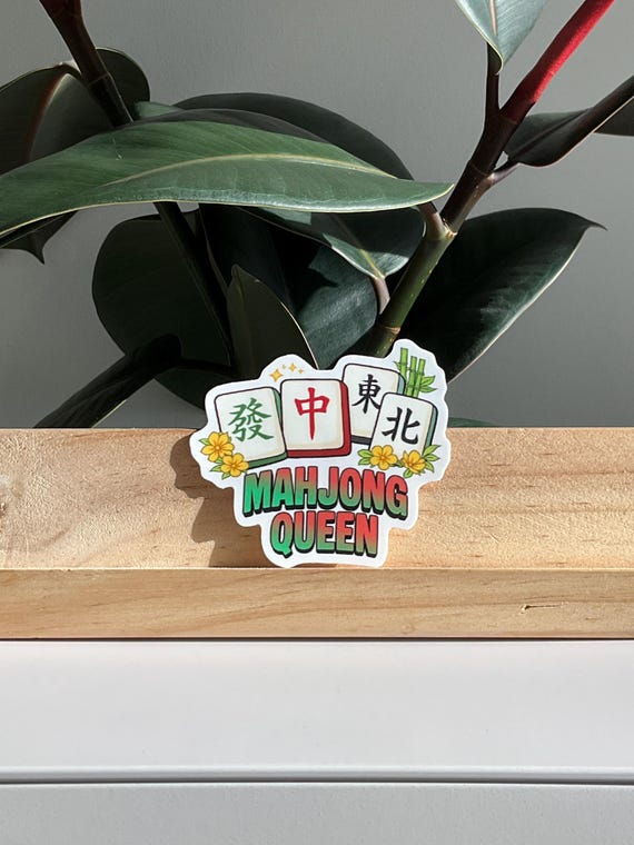 Mahjong Stickers: Queen, King, Crew, Master | Mah jongg Gift and Decals