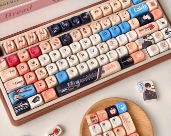Pilot Aviation Anime Themed Keycap Set, Airplane Inspired Mechanical Keyboard Keycaps, Custom Pilot Desk Setup, Aesthetic Compatible Keycaps
