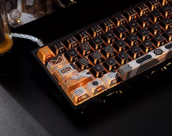 Cyber Armor Backlit Keycap Set for Mechanical Keyboard | Futuristic Custom Keycaps, Cherry Profile, MX Switch Compatible – MonsterKeycaps®