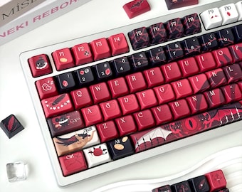 Sylus Theme Crimson Gothic Keycap Set | Love and Deepspace, Cherry / MOA / MDA Profile, PBT Dye-Sub – MonsterKeycap®