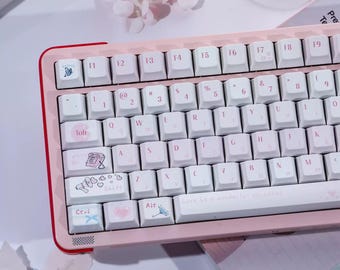 Romantic Love Keycap Set for Mechanical Keyboard | Cute Heart Keycaps, Cherry Profile, Valentine Couple Theme – MonsterKeycaps®