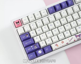 Kuromi Purple Kawaii Keycap Set for Mechanical Keyboard | Cute Anime Keycaps, Cherry Profile – MonsterKeycaps®