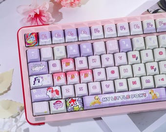 My Little Pony Kawaii Keycap Set for Mechanical Keyboard | Cute Custom Keycaps, Cherry Profile, MX Switch Compatible – MonsterKeycaps®