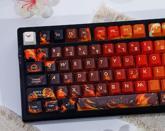 Valorant Phoenix Keycap Set for Mechanical Keyboard | Cool Gaming Custom Keycaps, Cherry Profile, MX Switch Compatible – MonsterKeycaps®