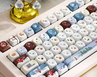 Christmas Noel Keycap Set for Mechanical Keyboard | Cute Holiday Keycaps, Cherry MOA Profile, MX Switch Compatible – MonsterKeycaps®