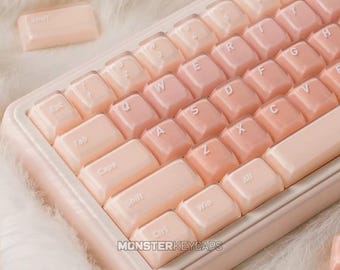 Crystal Soft Gradient Keycap Set for Mechanical Keyboard | Aesthetic Cute Keycaps,  MX Switch Compatible – MonsterKeycaps®