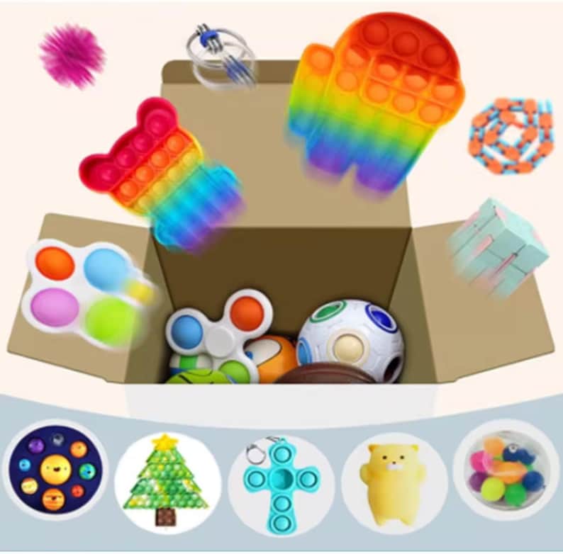 Box For Fidgets Fidget Toy Mystery Box: 10-piece Sensory Surprise, Stress Relief - Etsy