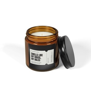 Funny Sarcastic Candle / Smells Like My House My Rules / Housewarming Gift / Home Decor image 3