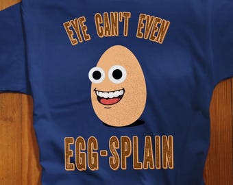 Funny Egg-cellent Graphic Tee Pun with Googly Eyes, Brunch Gift for Egg Lovers
