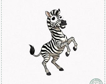 Funny Zebra Googly Eyes T-Shirt - Derpy Animal Illustration Nerd Fashion
