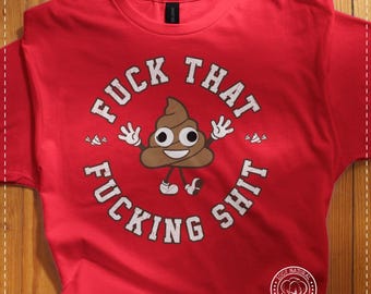 Distressed Funny Poop Graphic Tee - Googly Eyes Adult Humor Shirt, Sarcastic Sweary Gift