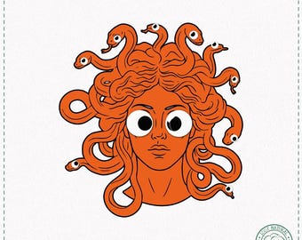 Medusa/Gorgon Snake Hair with Googly Eyes T-Shirt - Funny Gorgon Greek Mythology