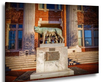 カピトリーノのローマ狼像 - ロムルスとレムスと雌狼の動物彫刻（15cm