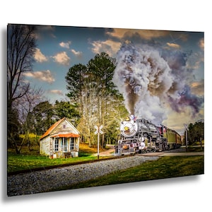 Steam Locomotive Famous Train Photo at Rock Spring, Georgia Railroad Crossing