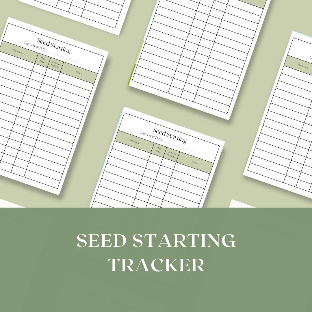 Seed Starting Tracker - Printable - Etsy Australia