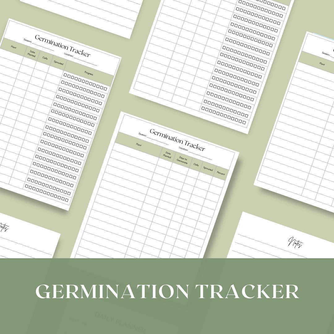 Seed Germination Tracker Printable - 2 Versions | Garden Seed Starting ...