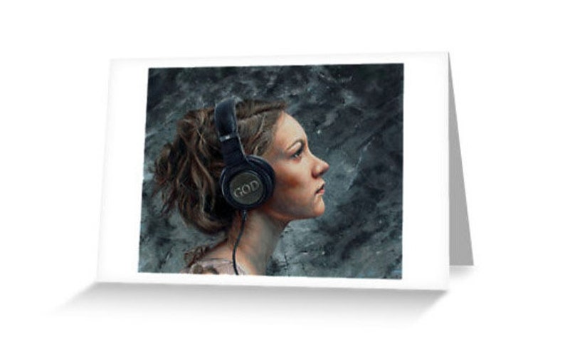 Listen 4 Large Greeting Card Pack of 10
