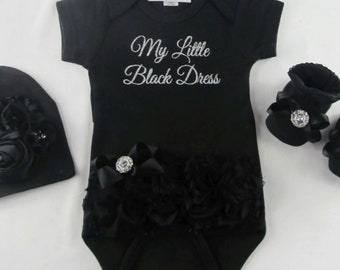 Baby Girl Gift, Baby Shower Gift, Newborn Girl, Baby Girl Clothes, Baby  Girl Clothing, Baby Gift Set, Baby Headband, My Little Black Dress