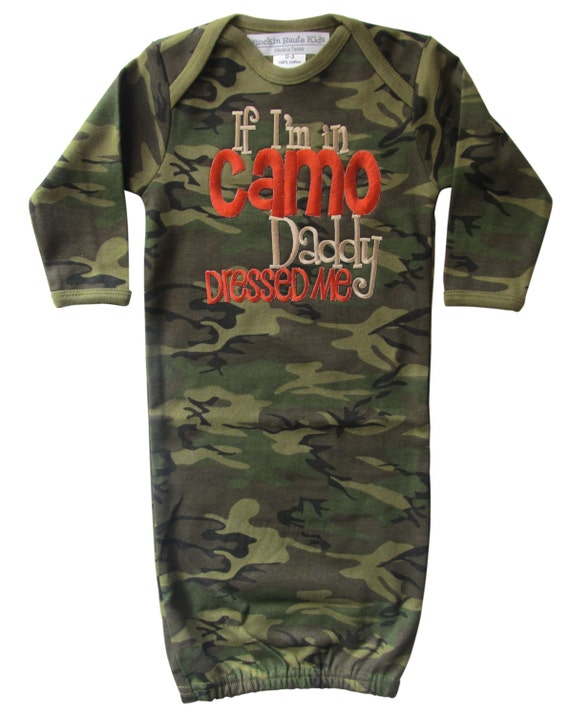 camo baby gown