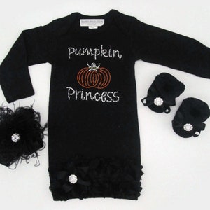 Newborn Coming Home Outfit, Pumpkin Princess Dress, Baby Girl Clothes, Baby Shower Gift, Newborn Girl Outfit, Baby Clothing Set, Baby Gift
