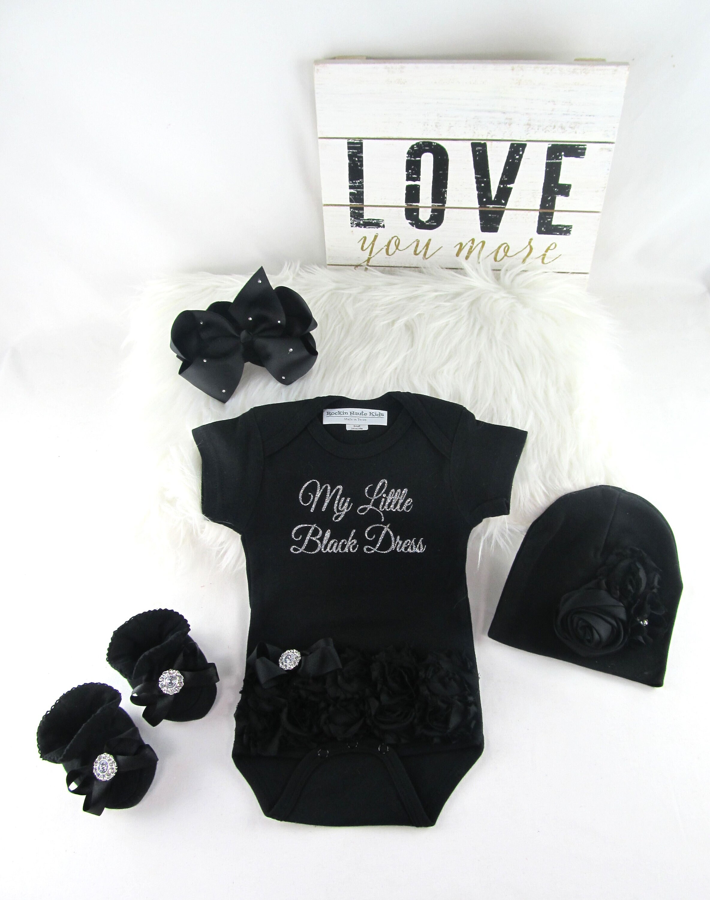 Little black dress cheap baby onesie