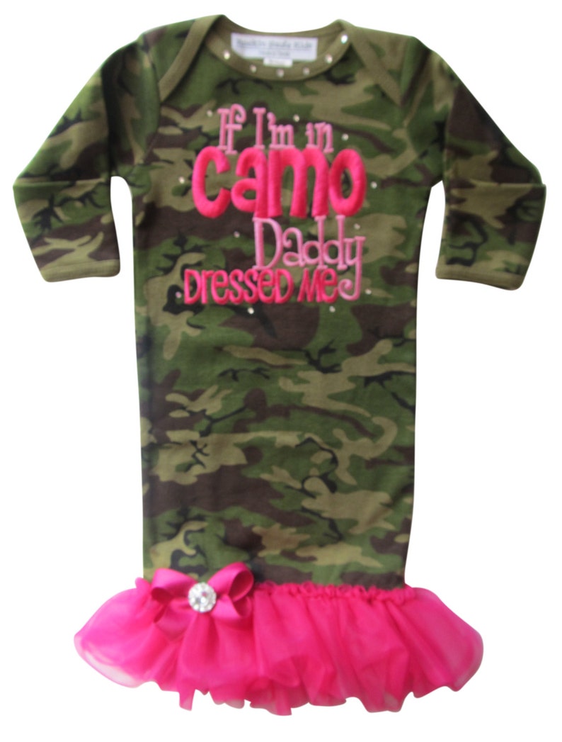 camo baby gown