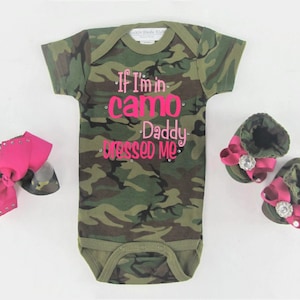 Coming Home-outfit, pasgeboren babymeisje, cadeau baby, babykleding, pasgeboren baby, camouflagemeisje, babyshowercadeau, meisjeskleding, cadeau babymeisje, meisjeskleding, cadeau babymeisje