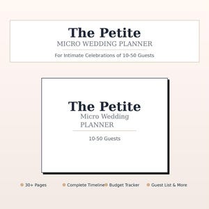 Micro Wedding Planner | Petite Intimate Wedding Organizer (PDF Download)