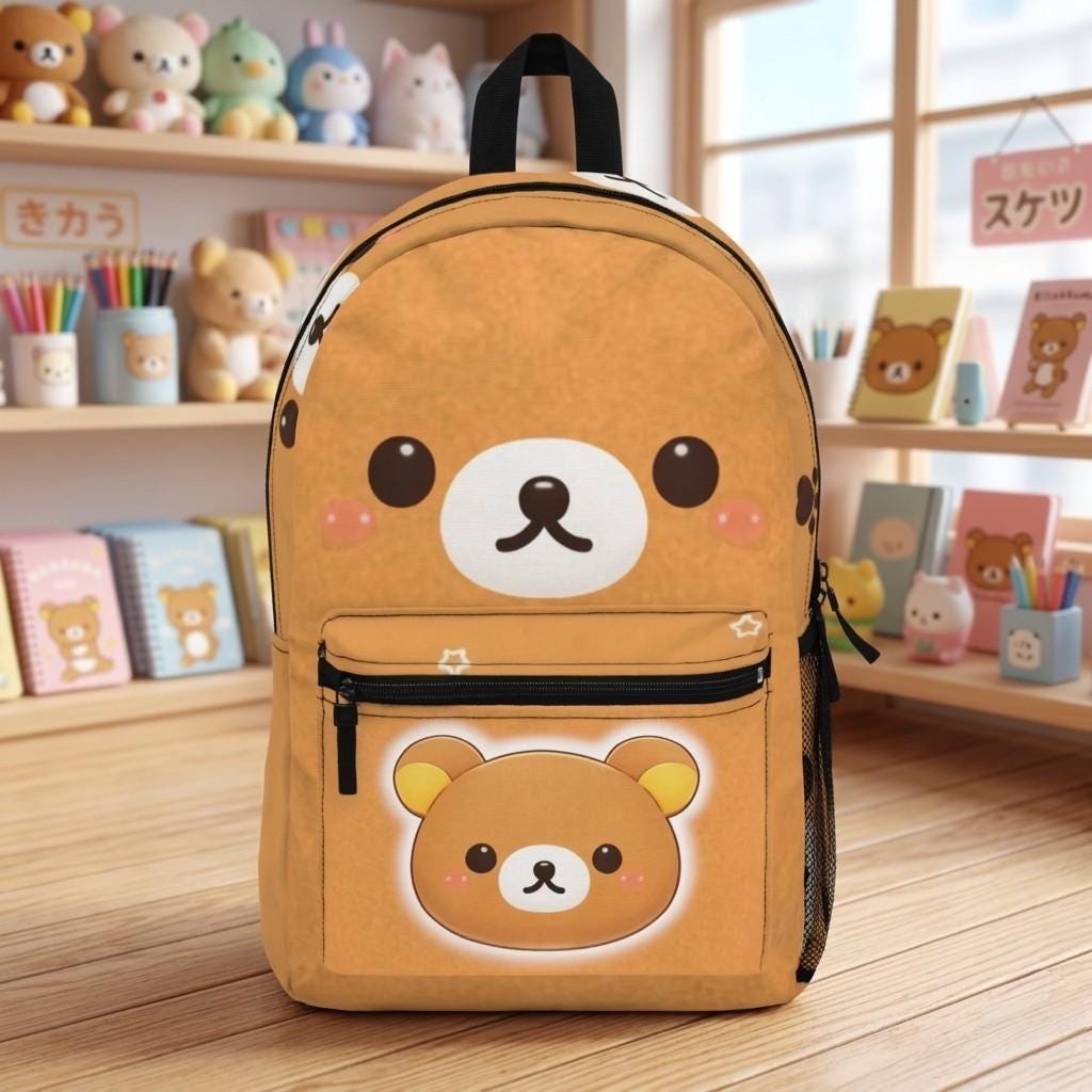 Discover Cute Bear Backpack for Kids, Kawaii Animal School Bag, Cartoon Teddy Bear Backpack, Children's Cute School Bag