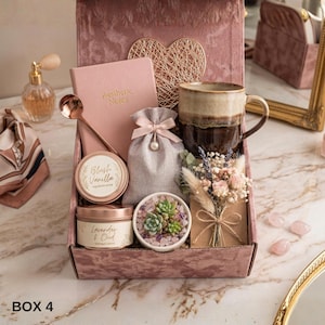 Luxury Rose Quartz Crystal Gift Box, Self-Care Spa Retreat, Artisan Treats