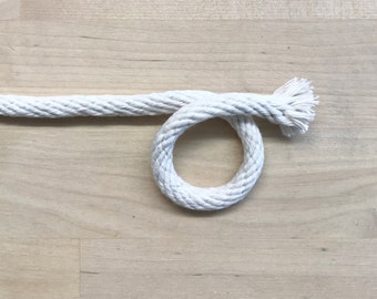 Specially Designed 5/16&quot; 100% Cotton Rope 10 yards—8mm—American Made—Solid Braid Cord Macrame Coiled Basket Bowl Basketry DIY Supplies