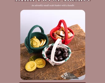 Mini Favor Basket Coiled Rope Download PDF Pattern