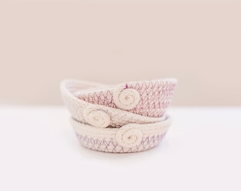 Coiled Rope Trinket Basket PDF Pattern- Make Your Own Craft DIY Instant Digital Download Sewing Pattern Tutorial Organizer Bowl Storage