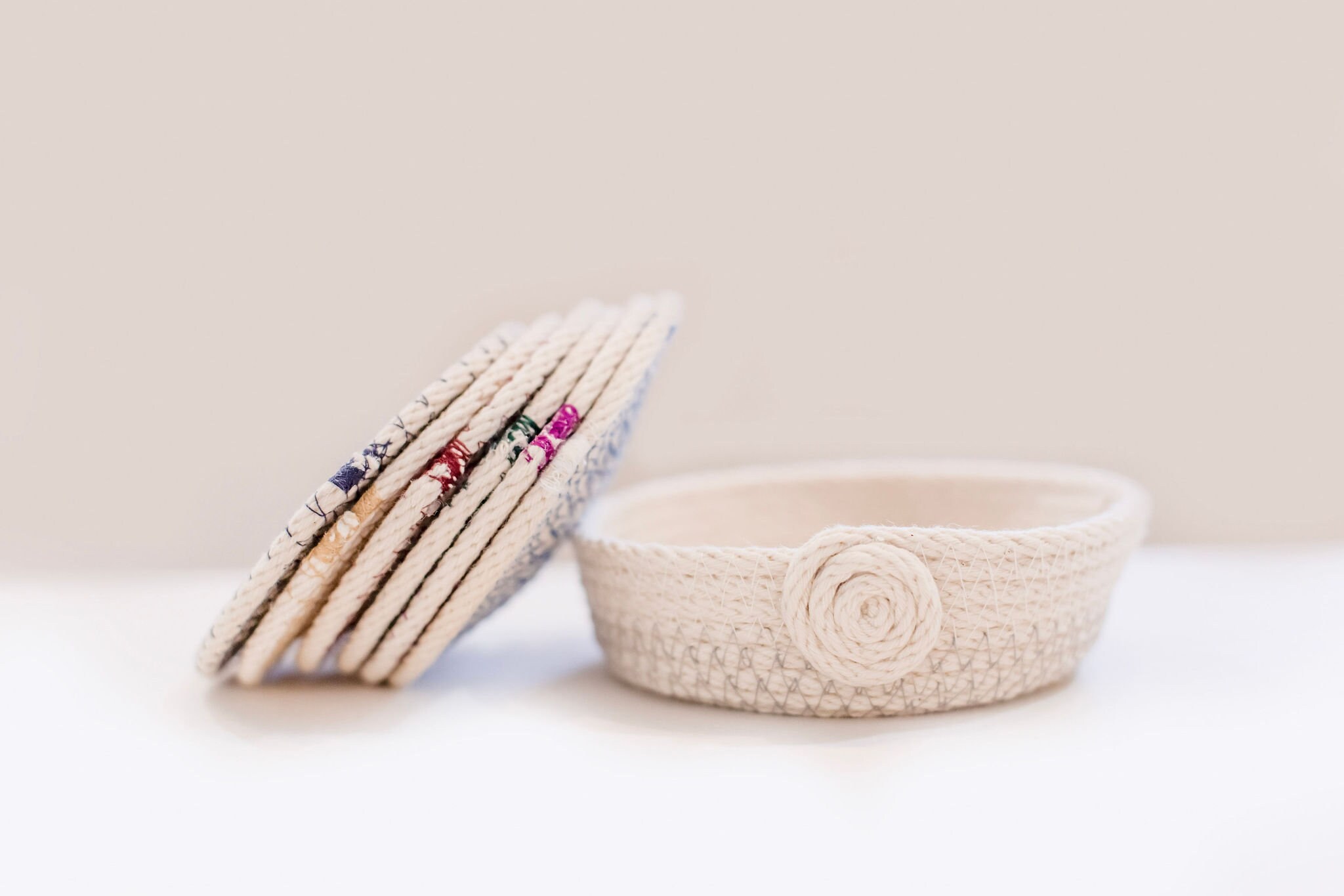 Coiled Rope Coaster PDF Pattern- Make Your Own Craft DIY Instant ...