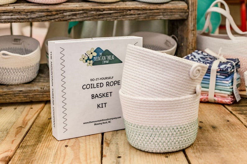 DIY Coiled Rope Basket Kit Sew Your Own Rope Bowl DIY Rope Etsy