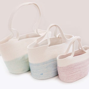 Coiled Rope Tote Bag PDF Pattern - Make Your Own Rope Purse Market Basket Craft DIY Instant Digital Download Sewing Pattern Tutorial