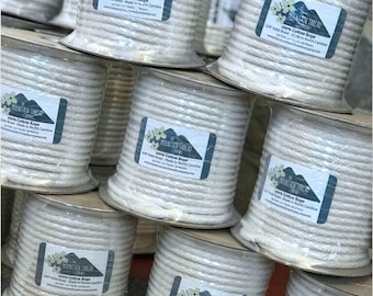 Specially Designed Spoolette 5/16" 100% Cotton Rope—8mm—American Made—125' Solid Braid Cord Macrame Coiled Basket Bowl Basketry DIY Supplies