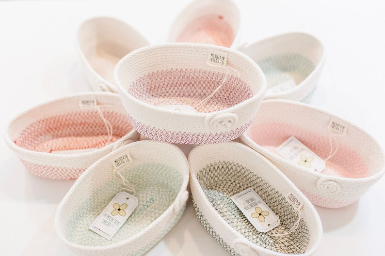 DIY Coiled Rope Basket Kit Oval Basket Coiled Rope Bowl Etsy