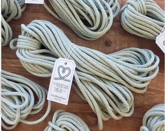 Limited Time Pale Sage Specially Designed 3/16" Colorful Cotton Solid Braid Rope—Cord Macrame Coiled Basket Bowl Basketry DIY Supply