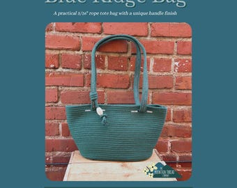Coiled Rope Blue Ridge Bag PDF Pattern- Make Your Own Craft DIY Instant Digital Download Sewing Pattern Tutorial
