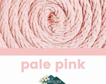 Limited Time Pale Pink Specially Designed 3/16" Colorful Solid Braid Rope—Cord Macrame Coiled Basket Bowl Basketry DIY Supply